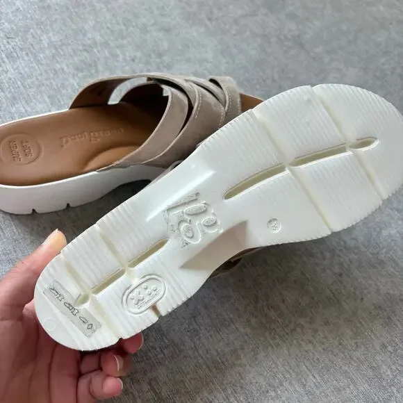 Paul Green Leather Platform Sandals - Picture 2 of 5